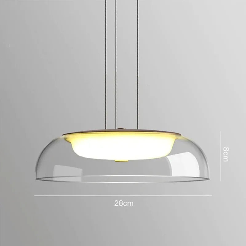 מרנה – מנורה תלויה LED מודרנית מזכוכית