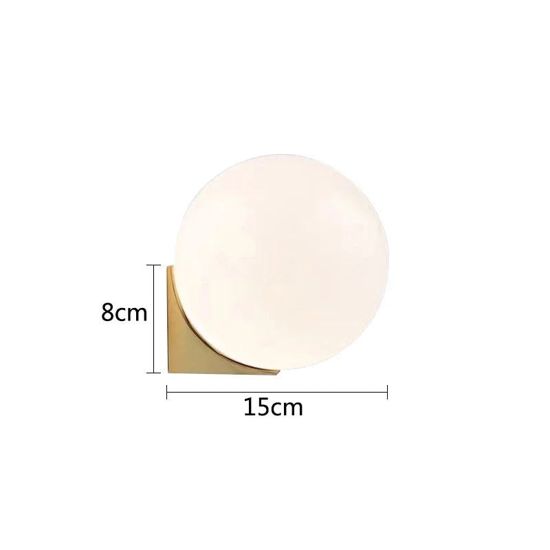 סולחה – גופי קיר LED מודרניים עם כדור זכוכית לחדר שינה