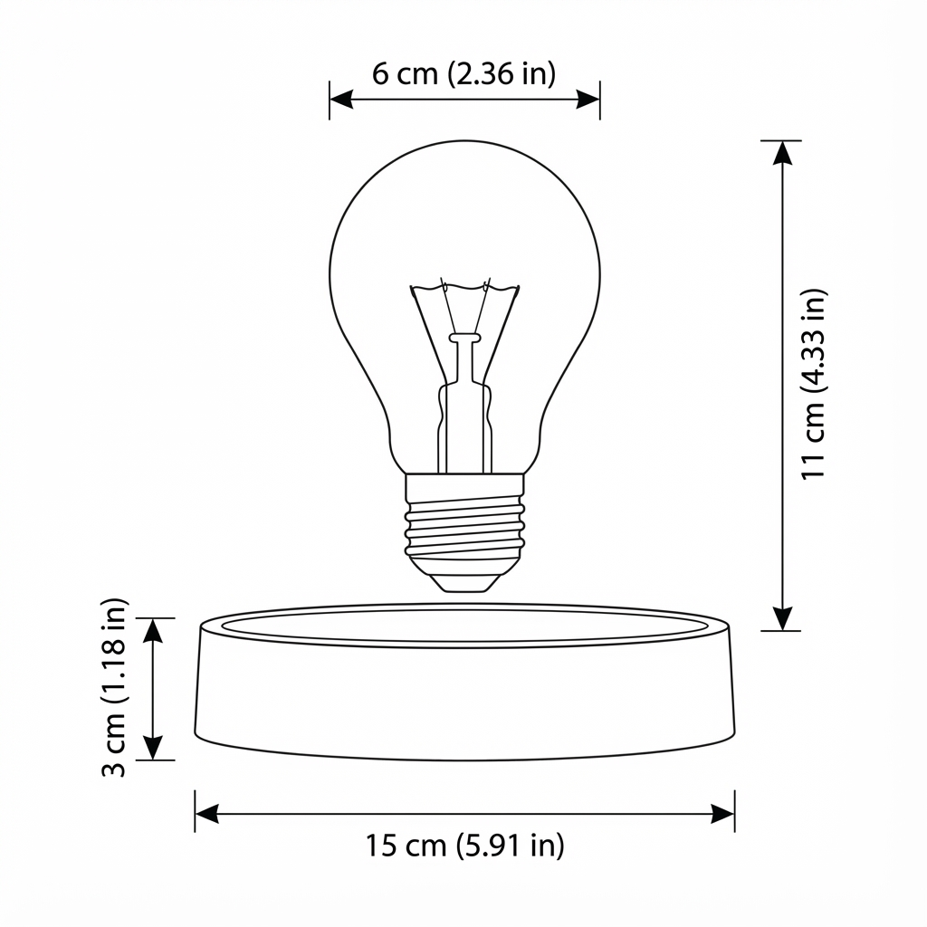 ליסה – מנורת שולחן LED מגנטית צפה
